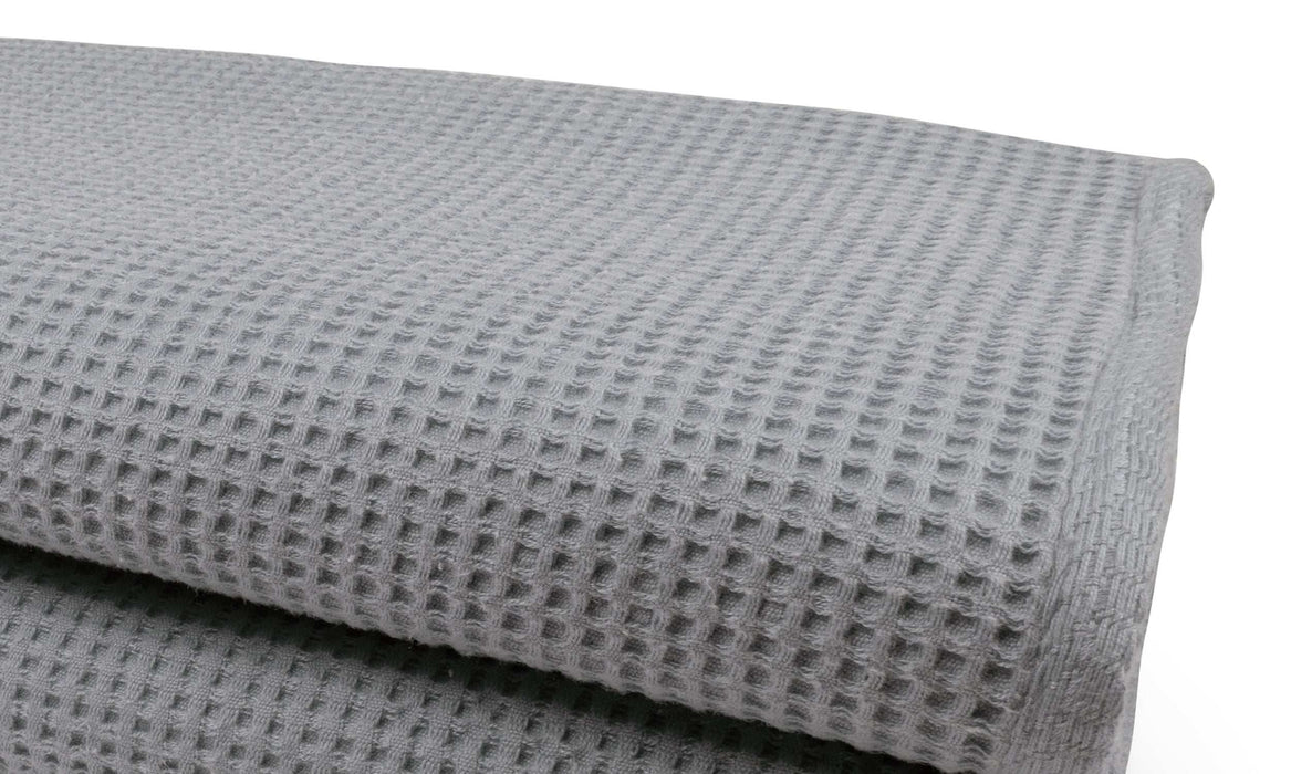 Waffle Bath Towels-28"x55"-Glacier Grey-Pack of 2