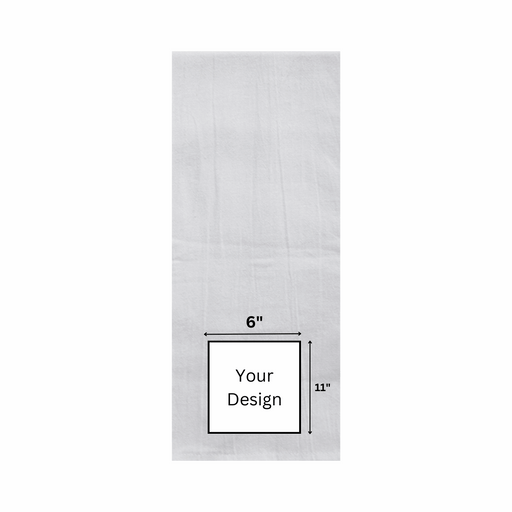 Screen /Digital Printed Flour Sack Towels-18"x28"-White