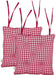Chair Pad Red - 2 Pack 18”x18” Red/White