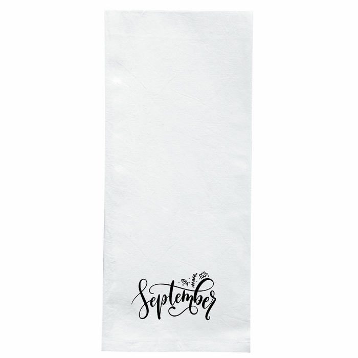 Screen Printed Flour Sack Towels-18"x28"-White