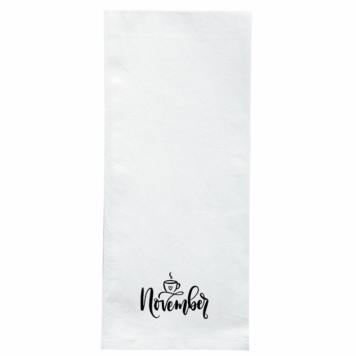 Screen Printed Flour Sack Towels-18"x28"-White