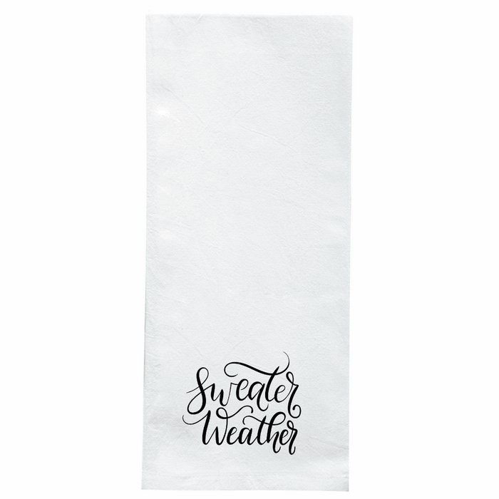 Screen Printed Flour Sack Towels-18"x28"-White