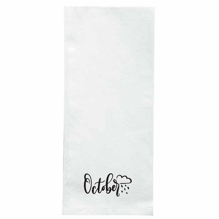 Screen Printed Flour Sack Towels-18"x28"-White