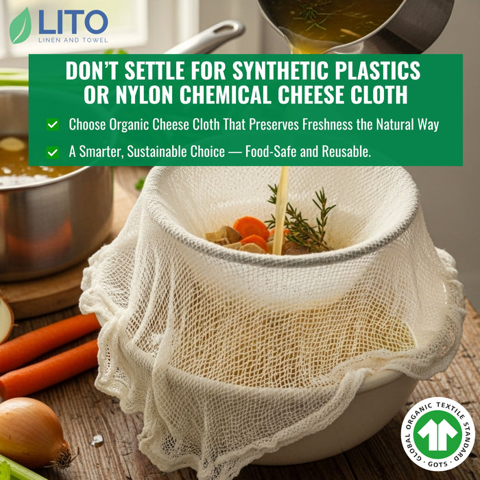 Organic Cheese Cloth 90 Grade 36"x 36" (2 yard)