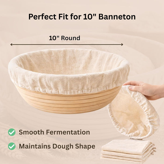 Organic Banneton Cover - 10" Inch - Pack of 6