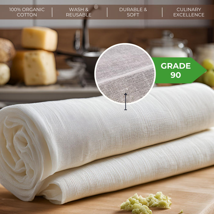 Organic Cheese Cloth 90 Grade 36"x 36" (2 yard)