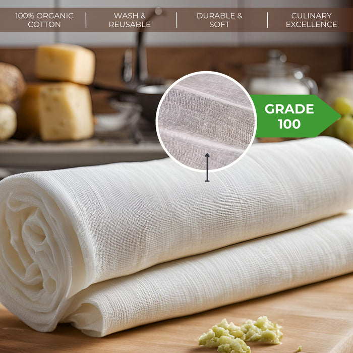 Organic Cheese Cloth 100 Grade 36"x 36" (6 yard)