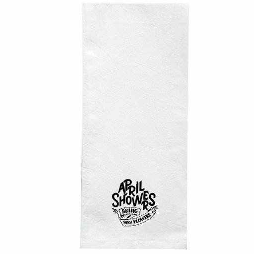 Screen Printed Flour Sack Towels-18"x28"-White