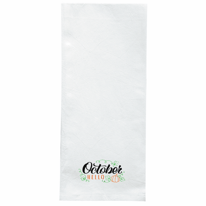 Screen Printed Flour Sack Towels-18"x28"-White