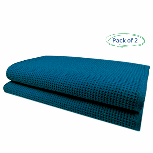 Waffle Bath Towels-28"x55"-Sea Port-Pack of 2