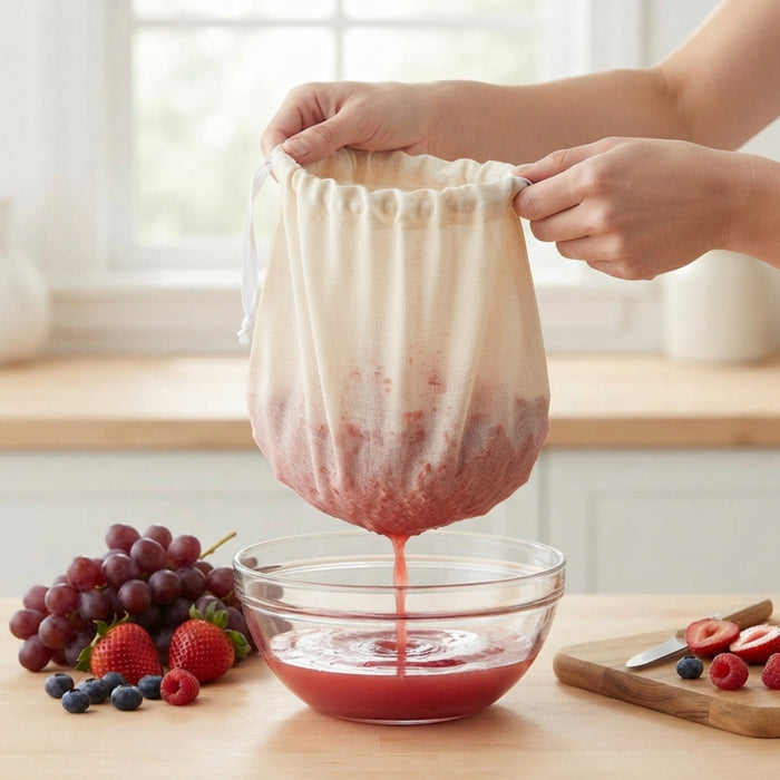 Organic Nut Milk Bag - 14"x14"	Pack of 2
