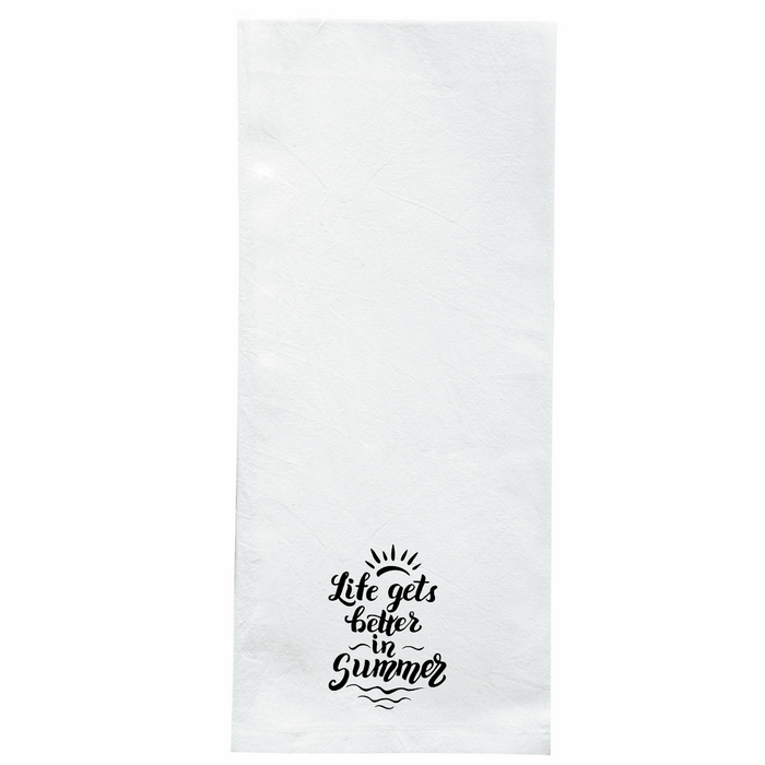 Screen Printed Flour Sack Towels-18"x28"-White