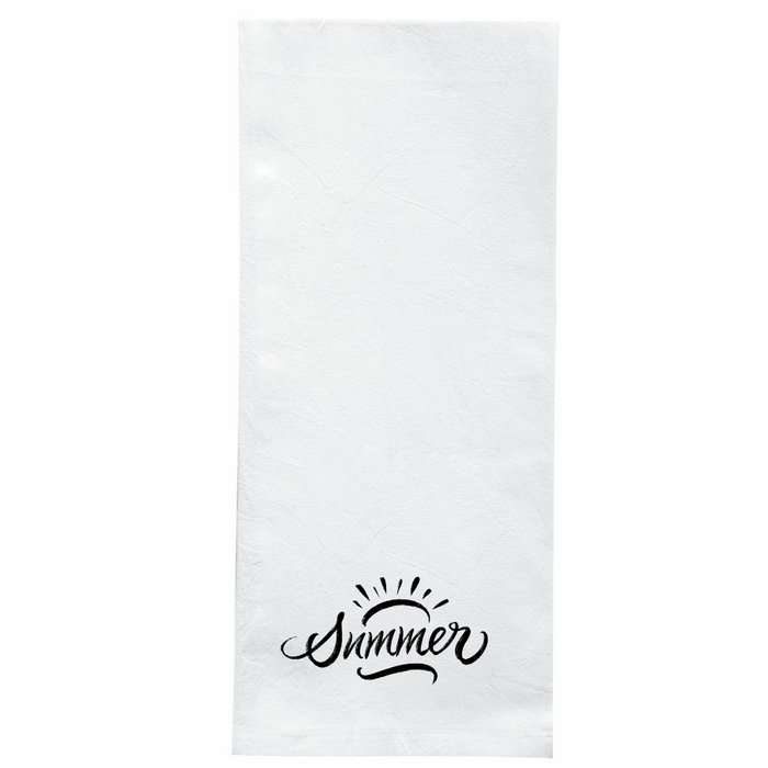 Screen Printed Flour Sack Towels-18"x28"-White