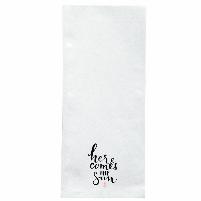 Screen Printed Flour Sack Towels-18"x28"-White