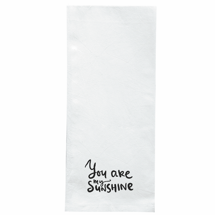 Screen Printed Flour Sack Towels-18"x28"-White