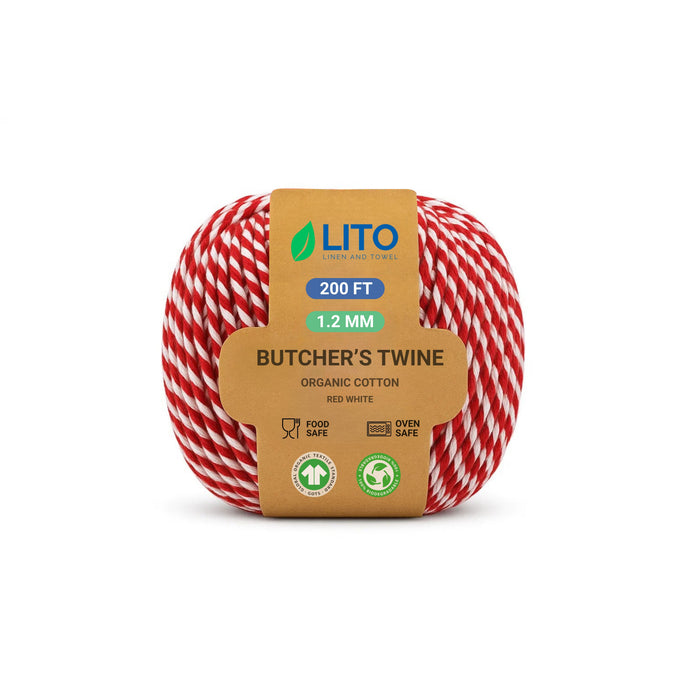 Red and White Twine (200 Feet)