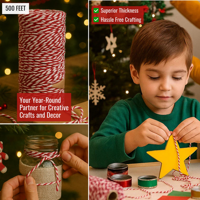 Red and White Twine (500 Feet)