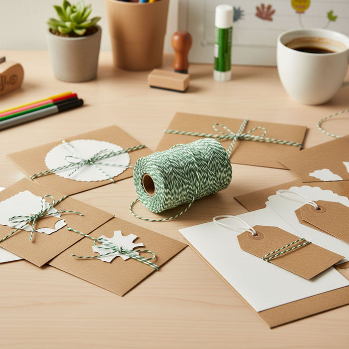 Green and White Twine (200 Feet)
