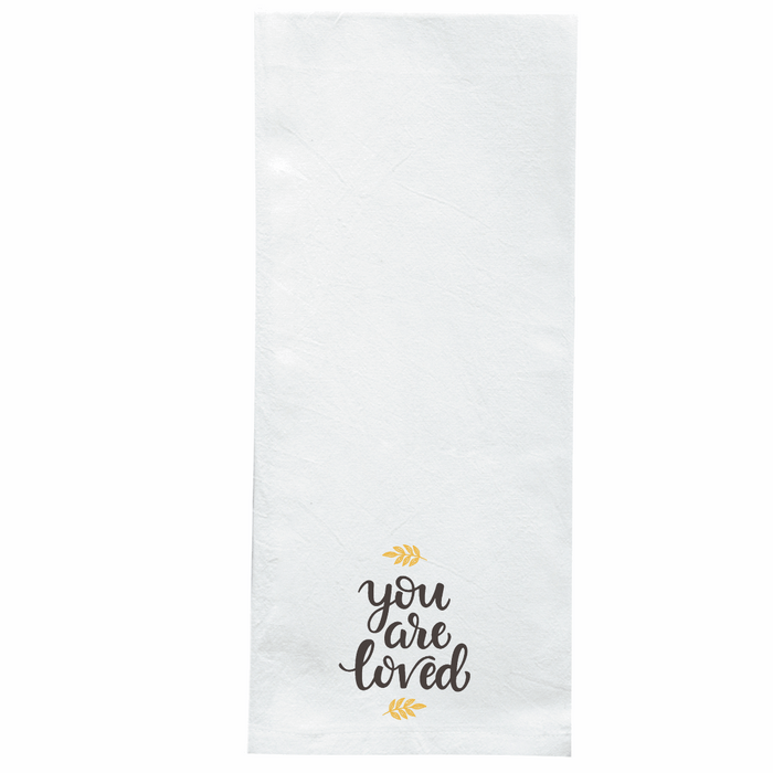 Screen Printed Flour Sack Towels-18"x28"- White