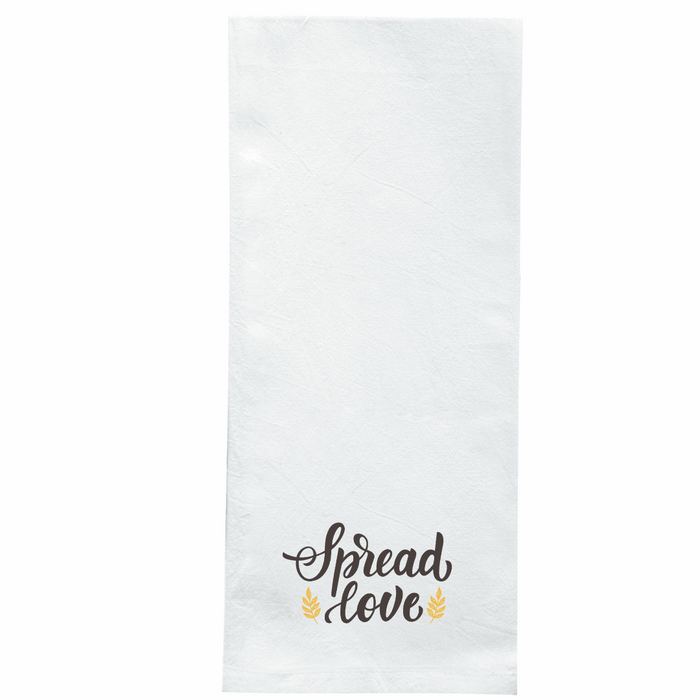 Screen Printed Flour Sack Towels-18"x28"- White