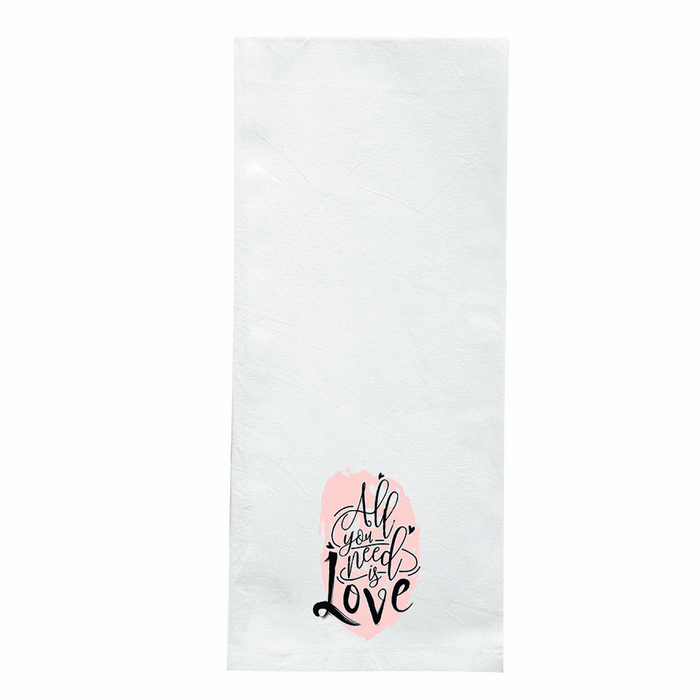 Screen Printed Flour Sack Towels-18"x28"- White