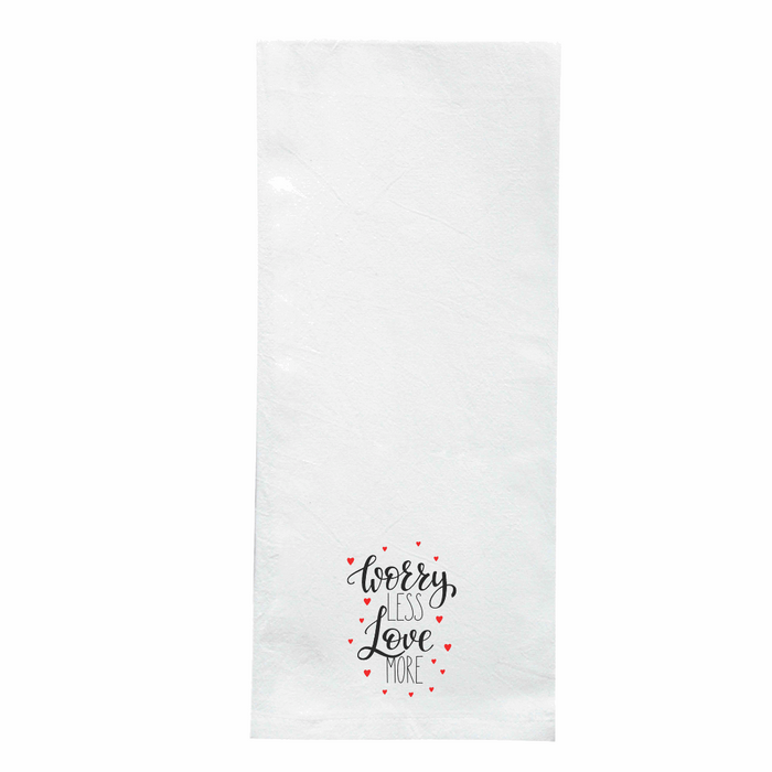 Screen Printed Flour Sack Towels-18"x28"- White