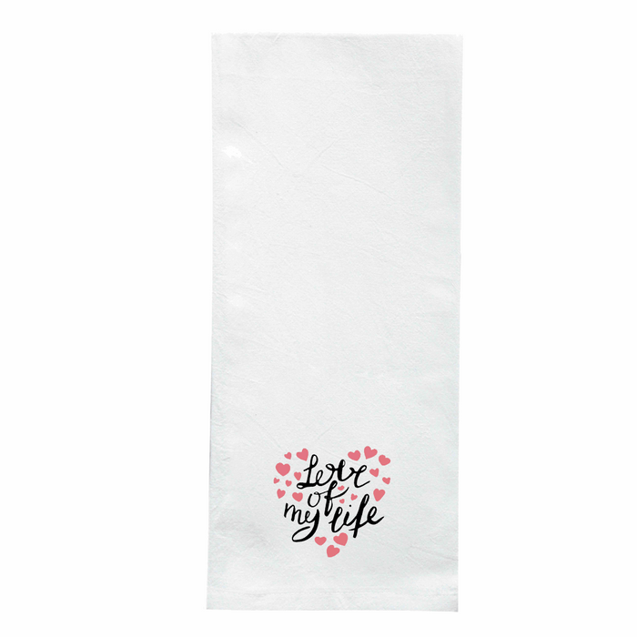 Screen Printed Flour Sack Towels-18"x28"- White