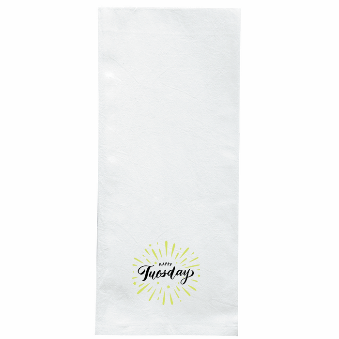 Screen Printed Flour Sack Towels-18"x28"-White
