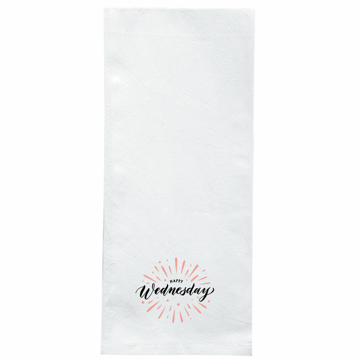 Screen Printed Flour Sack Towels-18"x28"-White