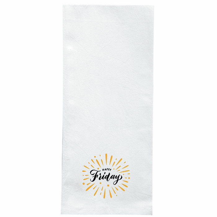 Screen Printed Flour Sack Towels-18"x28"-White