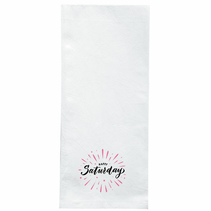 Screen Printed Flour Sack Towels-18"x28"-White
