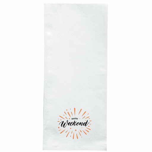 Screen Printed Flour Sack Towels-18"x28"-White