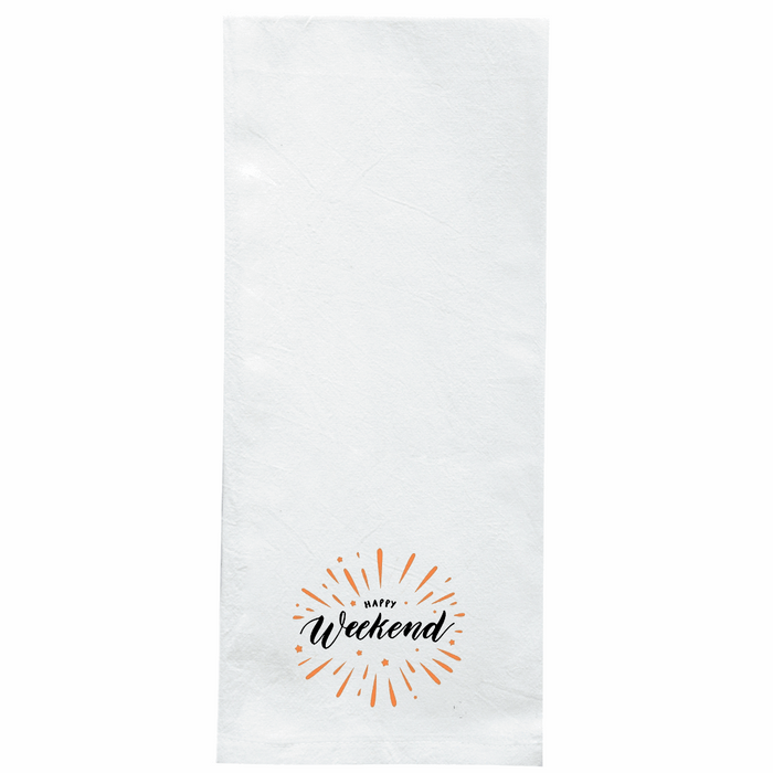 Screen Printed Flour Sack Towels-18"x28"-White