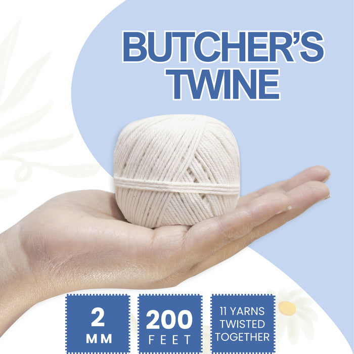 Premium Butcher's Twine 11 PLY 200 FT - Pack of 150