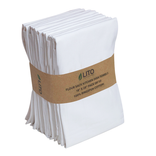 LITO Linen & Towel 33 x 38 in. Flour Sack Towels Natural
